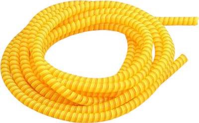 KAELAN Spiral (2 Pcs) 1 Meters Each-Full Size Cable Cord Yellow Cable Protector(Yellow)