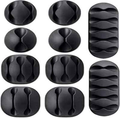 PremiumAV Multi-Purpose Cable Clips Set Cable Clips, Cable Organizer, Cord Management Cable Protector(Black)