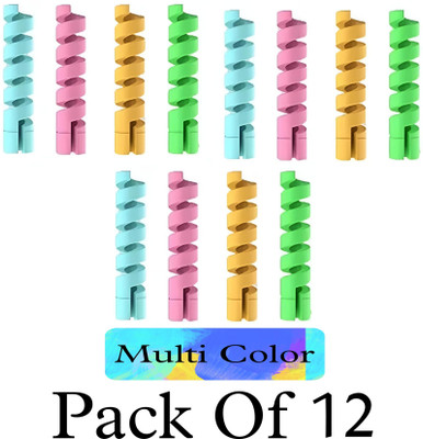 ABlue Clipper 12pcs Spiral Shape Data Cable Protector(Multicolor)