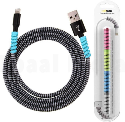 Epaal Port Protector Sleeves (4pcs) with Spiral Triple Color 1.6 Mtr (1pc) Full Size Cable Protector(Black)