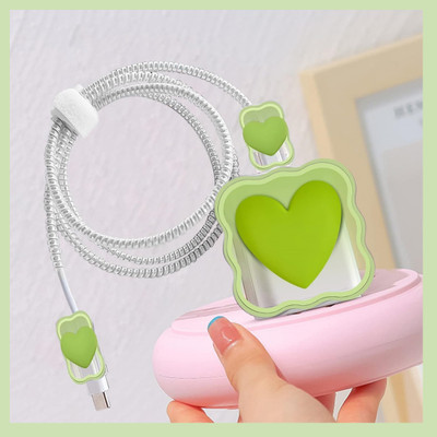 BizzBoxx BB_GREENHRT_P1_2 Cable Protector(Green, White)