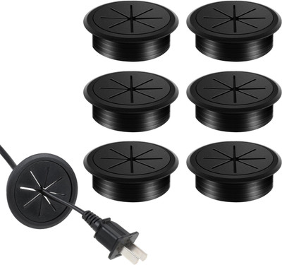 Zomei Desk Grommets Rubber 2 inch Cable Organizers Office Cable Protector(Black)