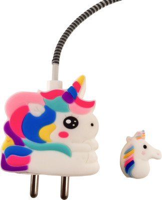 Jimmy Octan Cute Animated 18W/20W Silicone Charger Cover for USB Wall Adapter |Universal Fit Cable Protector(Multicolor)