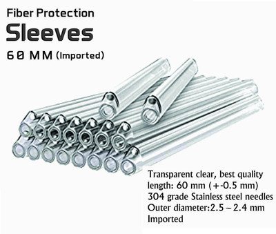 BALRAMA 200 pc 60 mm Optical Fiber Fusion Splice Protection Sleeve Heat Shrinkable Tube Optical Fusion Splicer Machine Fiber White Imported Optic Protection Sleeve 60MM Wire Connector(White, Pack of 200)