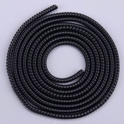 SANEHA Spiral Cable Protector 1.5 Meter full length 1 piece Cable Protector(Black)