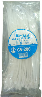 HONGREAT CV-200 Polypropylene Cable Wraptor Cable Tie(WHITE Pack of 1)