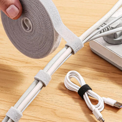 ONE PURCHASE Reusable Velcro Cable Ties Hook & Loop Nylon Fastening Tape Nylon Releasable Cable Tie(MULTICOLOUR Pack of 1)