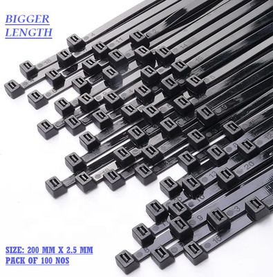 Saisync BLK200 Nylon Standard Cable Tie(Black Pack of 1)