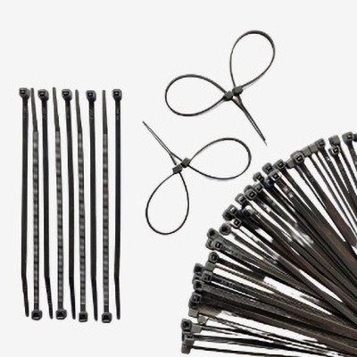 Shivansh Technology Nylon Flexible Black 100 pcs Straps 150 mm X 3.6 Cable organizer Plastic Standard Cable Tie(Black Pack of 100)
