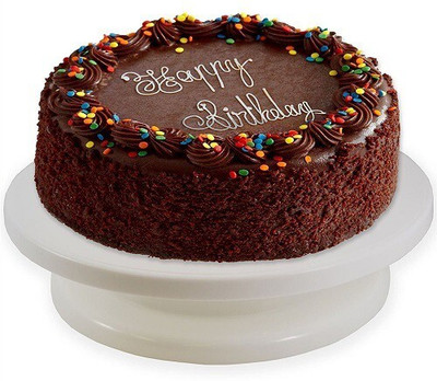 DIVYAM ENTERPRISE DIVYAM Cake Turn Table | Cake_Turntable_360_Rotation Plastic Cake Server| Plastic Cake Server (White, Pack of 1) Plastic Cake Server(White, Pack of 1)