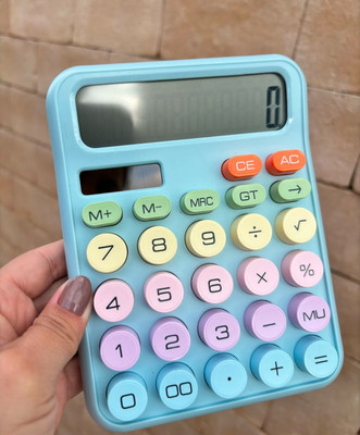 rich mart Creation 12-Digit Desktop Calculator | Big Buttons | Battery & Solar Powered Creation 12-Digit Desktop Calculator Battery & Solar Powered Basic  Calculator(12 Digit)