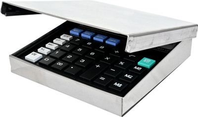 ALSALAH Stainless steel calculator box ( pack of 1) Basic  Calculator(12 Digit)