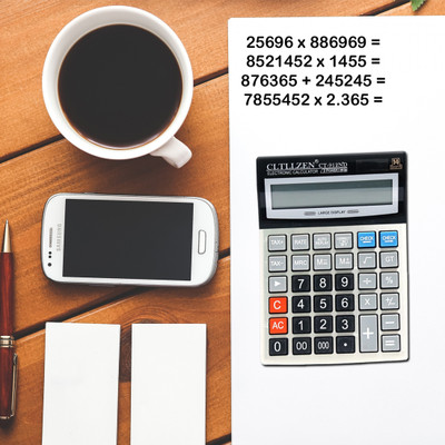 CLTLLZEN DUAL POWER CT-912 ND:Classic Reimagined History of Design Comparison to Modern Calculators Ct-912nd Basic  Calculator(14 Digit)