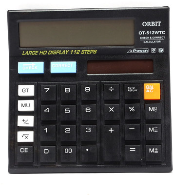 Villy 12 Digit Large Display 112 Steps Check & Correct Basic  Calculator(12 Digit)