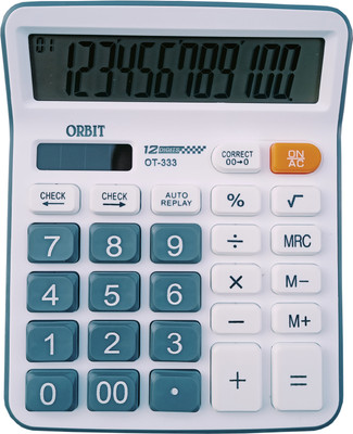 Shaiv OT333 112 Steps Check & Correct,12 Digit Extra Large Display,Real Solar,Soft Touch Financial  Calculator(12 Digit)