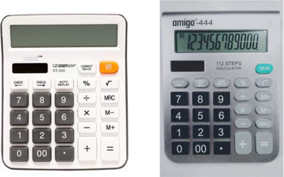 german valley A Superb Calculator Combo of 333Grey And 444 With Soft Keys Basic  Calculator(12 Digit)