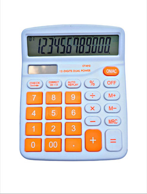 Bassonic CT-612 Orange 112 Steps Check and Correct Desktop Basic  Calculator(12 Digit)