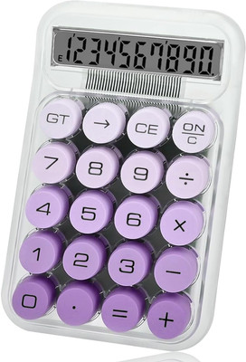 PRSVIKE 3521 Anti-Slip Big Button Calculator, Transparent Handheld Calculator For Office Home Basic  Calculator(10 Digit)