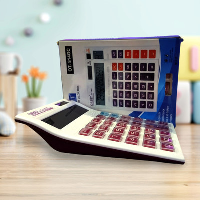 PW PENCILWALA SUPER STYLISH EVERYDAY USE DUAL POWER STYLISHY OT-814GC REAL SOLAR FOR OFFICE & HOME USE Financial  Calculator(14 Digit)