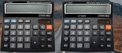 Hench HN-555N Basic Calculator_N120 Desktop Calculator_N120 Financial  Calculator(12 Digit)