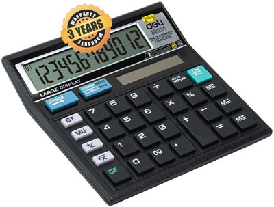 Deli W39231B 12D GT Calculator 3 Years Warranty with Steps Check & Correct Function for Student Office School Basic  Calculator(10 Digit)