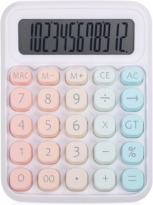 Vinskep 2000 Basic Colorful Candy Calculator With Large LCD Display For Office, Home, School Basic  Calculator(12 Digit)