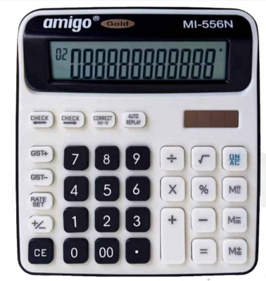 PEACORA MI-556N Gold Check & Correct Calculator Auto Replay Premium Basic  Calculator(12 Digit)