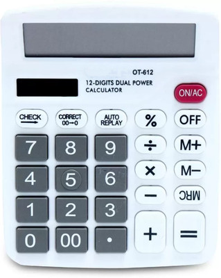 CLTZEN CT612 Twelve Digit Basic Calculator Battery/Solar Powered with Soft Keys CT612 Basic  Calculator(12 Digit)