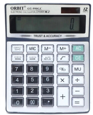 Pencilwala ORBIT 990GC GLASS BUTTON SMART CALCULATOR Basic  Calculator(12 Digit)