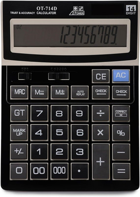 Eos OT-714D Series 14-Digit Basic Calculator with 112-Step Check Basic  Calculator(14 Digit)