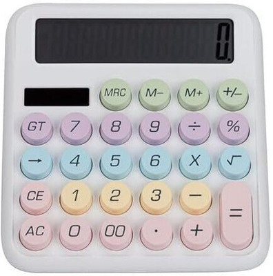 Maxjet Desktop Calculator - Big Buttons | Solar Power Cute Calculator for Office & School Financial  Calculator(12 Digit)