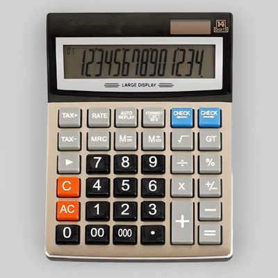 CLTLZEN CT912 Professional Business/Study Calculator Dual Power Plastic & Metal Body Financial  Calculator(14 Digit)