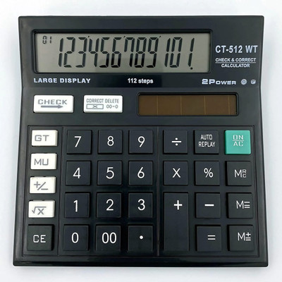 PW PENCILWALA SUPER ELECTRONIC DUAL POWERED SCHOOL OFFICE BUSINESS USE MULTITASKING FINANCIAL SUPER DESIGN Basic  Calculator(12 Digit)