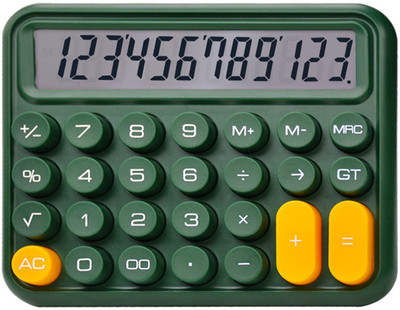 COSKIRA Mechanical Switch Calculator Aesthetic 12 Digit Large LCD Display Big Button Basic  Calculator(12 Digit)