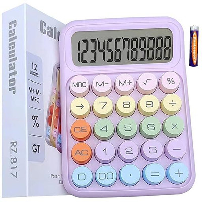 NEXIVA Mechanical Switch Calculator, 12-Digit, Large Buttons & LCD Display, Desktop Mechanical Switch Calculator, 12-Digit, Large Buttons & LCD Display, Desktop Financial  Calculator(12 Digit)