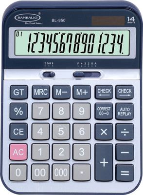 BAMBALIO BL-950 Large Display with Metallic Panel & 3 Years Warranty With 000 Keys Basic  Calculator(14 Digit)