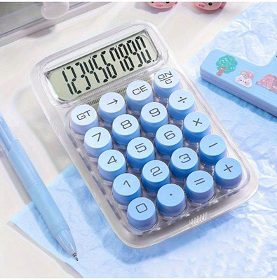 Chhogli 3520 LCD Display & Mechanical Buttons Transparent Calculator For Office, Home, School Basic  Calculator(10 Digit)