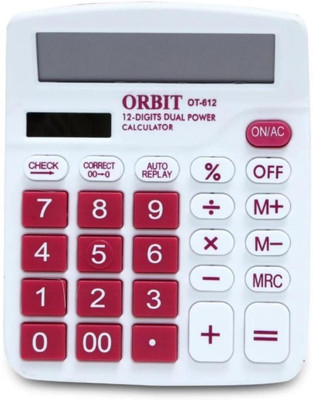 Justakeit Orbit OT-612 CHECK & CORRECT Pink Basic  Calculator(12 Digit)