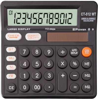 CITLLZEN 512AA WT BLACK 512AAWT-BK Basic  Calculator(12 Digit)