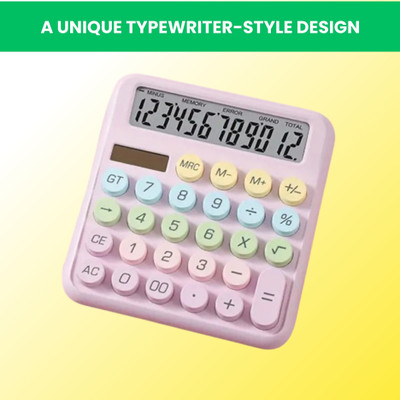 Guggu Desktop Calculator, 12-Digit Large LCD and Large Buttons for Office, Homes
T458 Basic  Calculator(12 Digit)