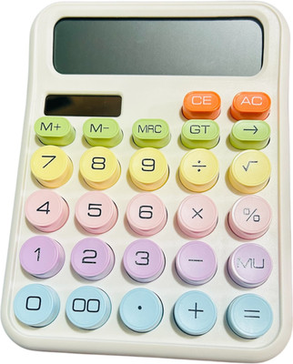 MOREL Pastel Multicolor Mechanical Pushbutton Calculator Printing  Calculator(10 Digit)