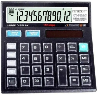 PW PENCILWALA CT-512GB SMART BLACK SOFT CRYSTAL BUTTON CALCULATOR Basic  Calculator(12 Digit)