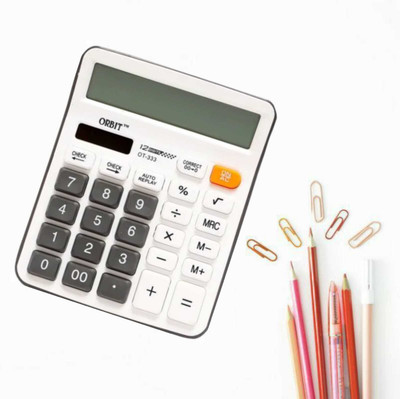 Alpha tech Orbit 12 Digit Solar & Battery Calculator Dual Power Basic  Calculator(12 Digit)