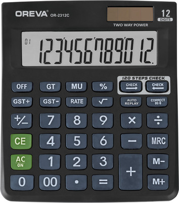 OREVA OR-2312 C [BLACK] Solar & Battery Calculator Desktop Financial  Calculator(12 Digit)
