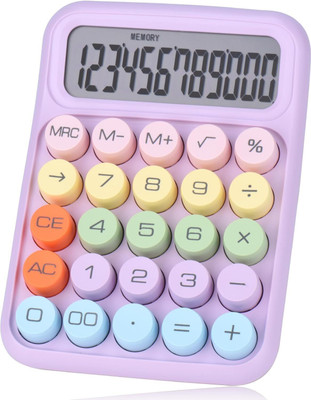 DIYAL ENTERPRISE Bright Color Calculator 12-Digit Display with Round Soft Keys for Home and Work Basic  Calculator(12 Digit)