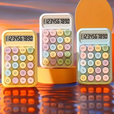 3D METRO SUPER STORE Calculator Multicolor Az8 12 Digits Large LCD Display Calculator pack1_AZ8 Basic  Calculator(12 Digit)