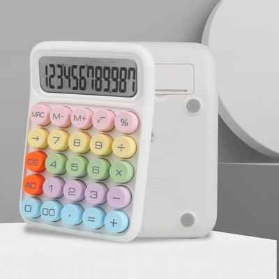 omdaenterprise Vibrant Candy Color Calculator Large 12-Digit LCD & Easy Press Buttons Basic  Calculator(12 Digit)