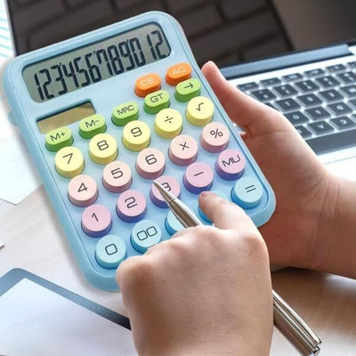 MGNLR Calculator_1 Mechanical Calculator, 12 Digits Large Display, Desktop Calculator Big Buttons Basic  Calculator(12 Digit)