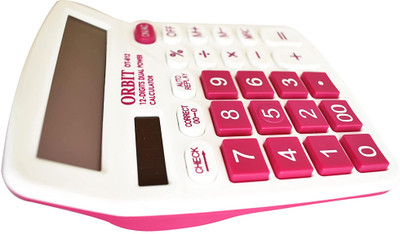 GLTHZENsuperior Popular Orbit Basic Calculator Solar & Battery Powered Calculating Machine Solar & Battery Powered Small Useful Large Display Calculator Basic  Calculator(12 Digit)