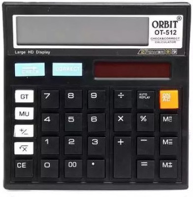 Scart Calculator Orbit OT-512 Large Display 12 Digits Black Color Basic  Calculator(12 Digit)